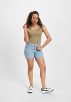 Sixth June Crop Top mit Seitennaht und Raffung, khaki