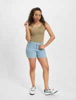 Sixth June Crop Top mit Seitennaht und Raffung, khaki