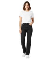 Jeanerica Slim 5-Pocket-Jeans im Used-Look in Slim Fit Damenjeans, Schwarz