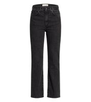 Jeanerica Slim 5-Pocket-Jeans im Used-Look in Slim Fit Damenjeans, Schwarz