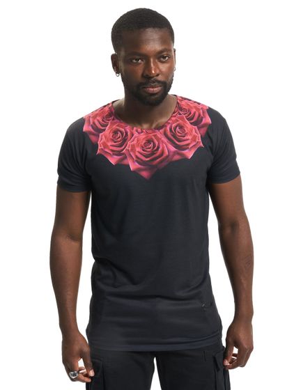 Sik Silk Rose T-Shirt schwarz
