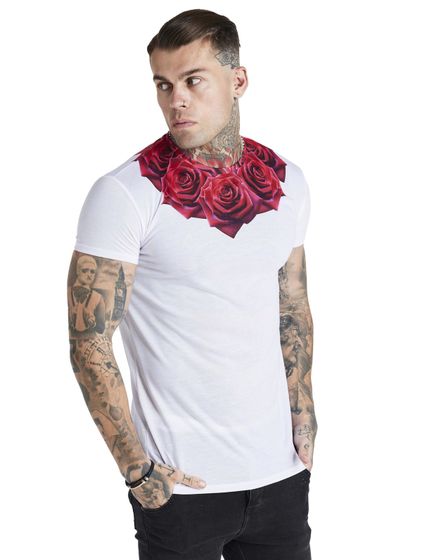T-shirt Sik Silk Rose bianca