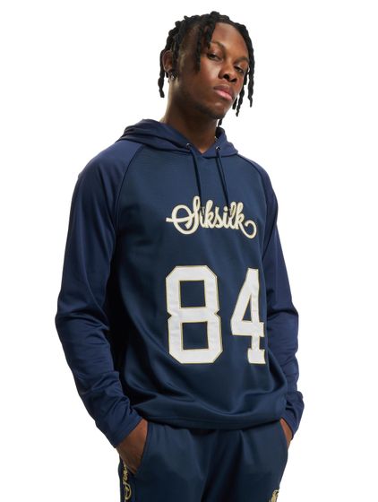 Sik Silk Overhead Retro Sports Hoodie blau