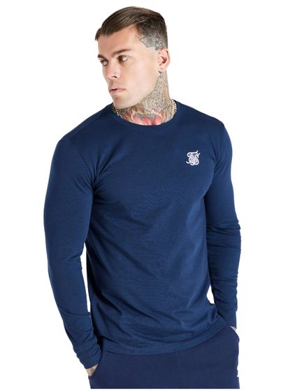 Sik Silk L/S Gym Longsleeve blau