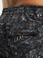 GCDS Tropical swim shorts black