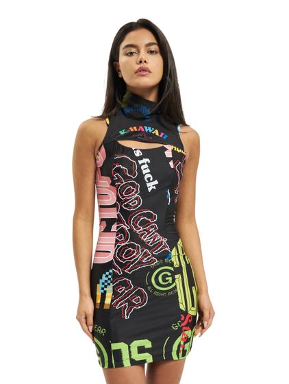 GCDS K-Hawaii Kleid schwarz