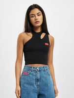 Top asimétrico negro GCDS