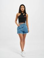 Top asimétrico negro GCDS