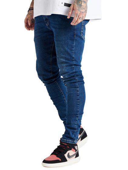 Vaqueros ajustados de mezclilla Sik Silk en color azul