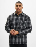 Sik Silk T-shirt with back logo in used look and check pattern, black Sik Silk T-shirt with back logo in used look and check pattern, black