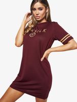 Sik Silk Mesh Kleid rot