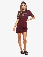 Sik Silk Mesh Kleid rot