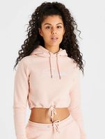 Sik Silk Essential Crop Hoodie pink