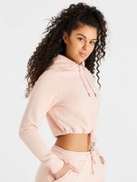 Sik Silk Essential Crop Hoodie pink