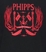 Phipps Pirate Embroidered Designer-Sweatshirt Herren Crewneck mit Statement-Stickerei Schwarz/Rot