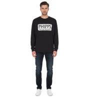 Phipps Herren Designer Langarmshirt mit Logo-Grafik hochwertiger Verarbeitung und klassischem Schnitt Navy