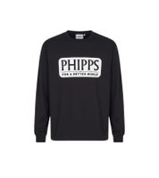 Phipps Herren Designer Langarmshirt mit Logo-Grafik hochwertiger Verarbeitung und klassischem Schnitt Navy