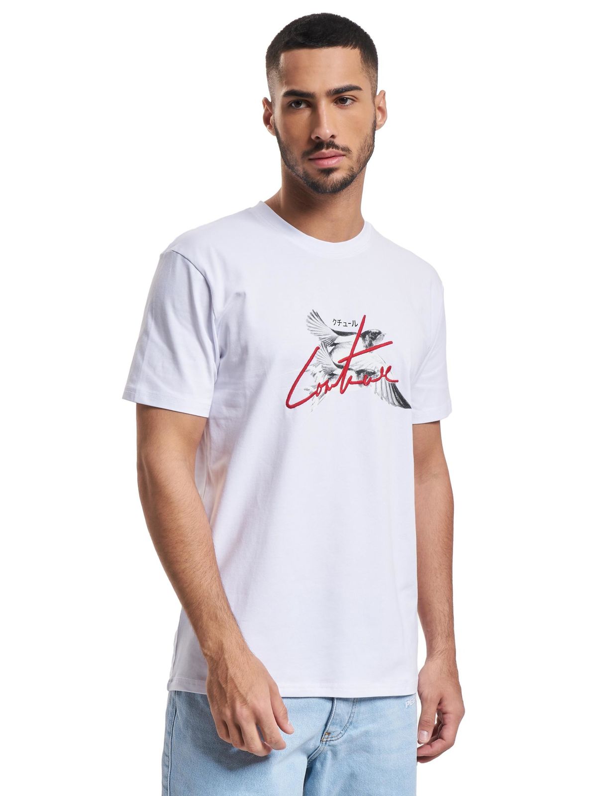 La t-shirt Couture Club "Swallow Signature" in vestibilità slim, bianca