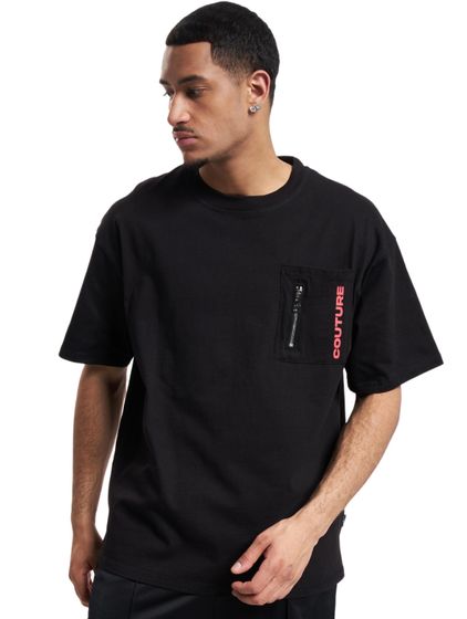 T-shirt ample The Couture Club avec détail de poche en noir