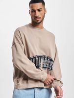 The Couture Club crew neck sweatshirt with puff print in beige
