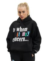 Felpa con cappuccio Couture Club con slogan a cuore e stampa a sbuffo in nero