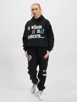 Felpa con cappuccio Couture Club con slogan a cuore e stampa a sbuffo in nero