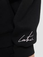 Felpa con cappuccio Couture Club con slogan a cuore e stampa a sbuffo in nero