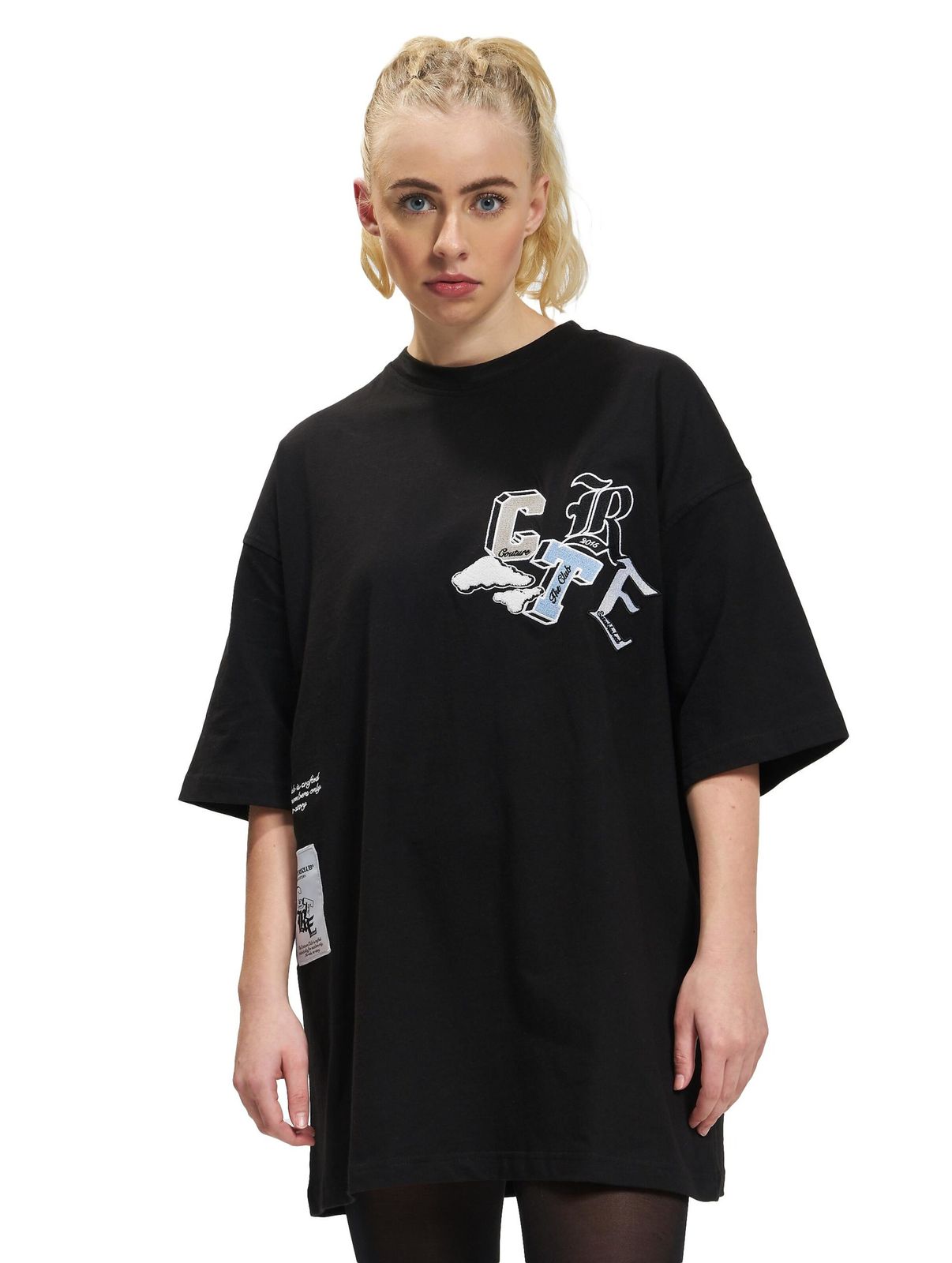 Abito oversize Varsity Couture Club nero