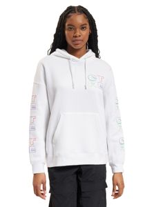 The Couture Club Oversized Hoodie with Colorful Graphics, Off-White