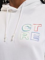 The Couture Club Oversized Hoodie with Colorful Graphics, Off-White