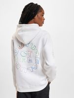 The Couture Club Oversized Hoodie with Colorful Graphics, Off-White