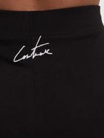 The Couture Club cycling shorts with graphic label in black