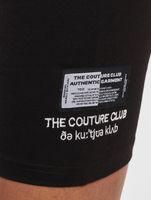 The Couture Club cycling shorts with graphic label in black