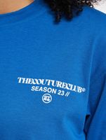 The Couture Club Season Logo Entspanntes Baumwoll-T-Shirt Blau The Couture Club Season Logo Entspanntes Baumwoll-T-Shirt Blau
