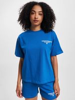 The Couture Club Season Logo Entspanntes Baumwoll-T-Shirt Blau The Couture Club Season Logo Entspanntes Baumwoll-T-Shirt Blau