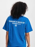 The Couture Club Season Logo Entspanntes Baumwoll-T-Shirt Blau The Couture Club Season Logo Entspanntes Baumwoll-T-Shirt Blau