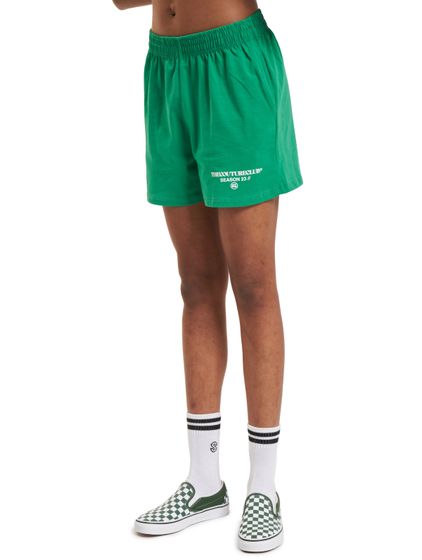 The Couture Club Season Logo Relaxed Cotton Shorts grün
