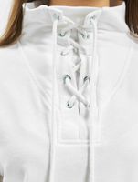 Missguided Hochgeschlossener Pullover mit Bindedetail in Weiß