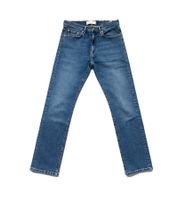 Jeans da uomo di alta qualità Jeanerica Tapered Anti-Fit Denim con design classico a 5 tasche, blu