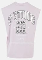 2Y Premium Globus Oversize Ärmelloses Shirt violett