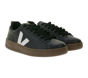 Zapatillas VEJA URCA CWL para mujer con suela de goma robusta, piel auténtica, negro/blanco