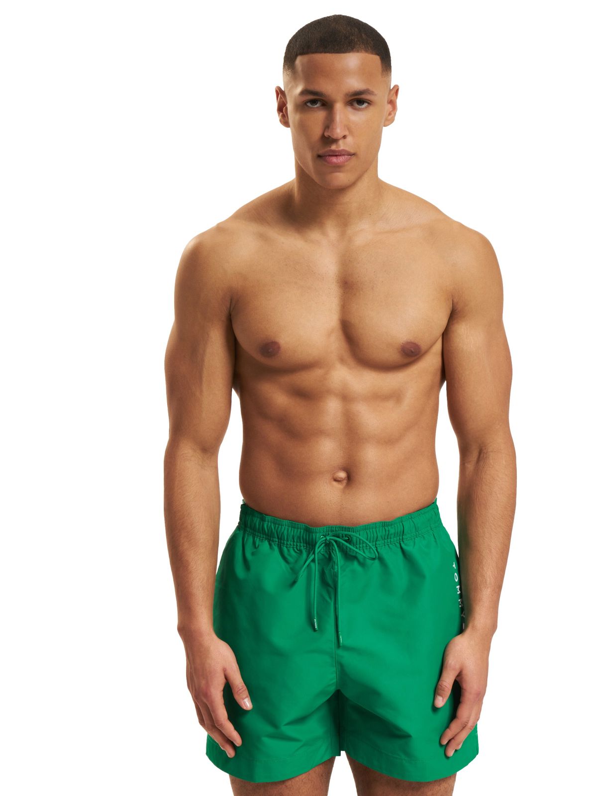 Tommy Hilfiger Pantaloncini da bagno con coulisse di medie dimensioni, verde olimpico