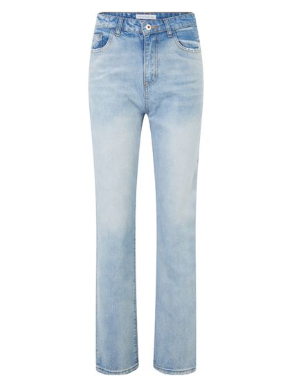 UNEFFECTED Destroyed Denim Straight Fit Jeans eisblau