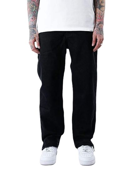 UNEFFECTED Wide, loose-fitting basic loose fit jeans in black
