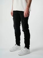 UNEFFECTED Herren Premium Basic Slim Fit Jeans schwarz