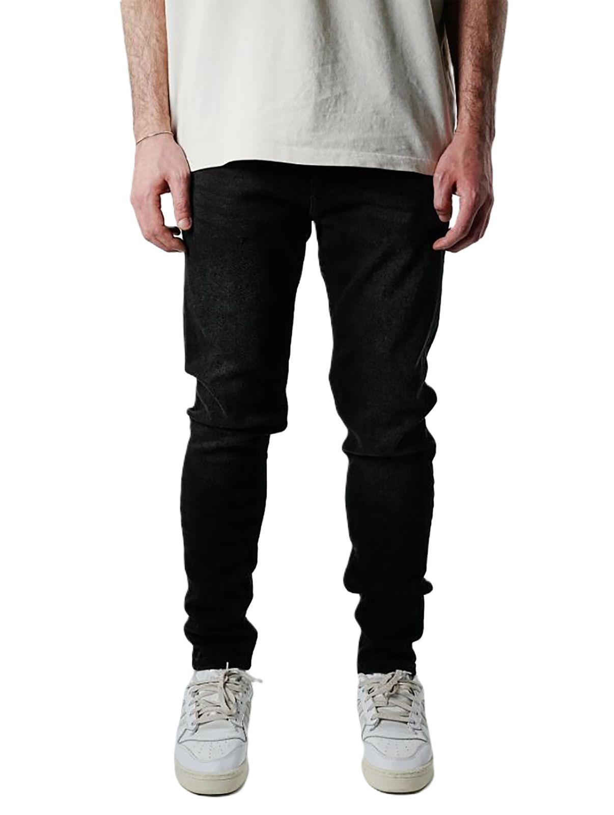 Jeans aderenti strappati premium UNEFFECTED neri