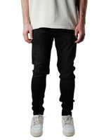UNEFFECTED Herren Premium Ripped Slim Fit Jeans schwarz