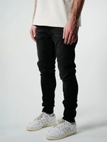 UNEFFECTED Herren Premium Ripped Slim Fit Jeans schwarz