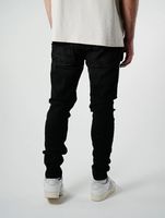 UNEFFECTED Herren Premium Ripped Slim Fit Jeans schwarz