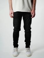 UNEFFECTED Herren Premium Ripped Slim Fit Jeans schwarz